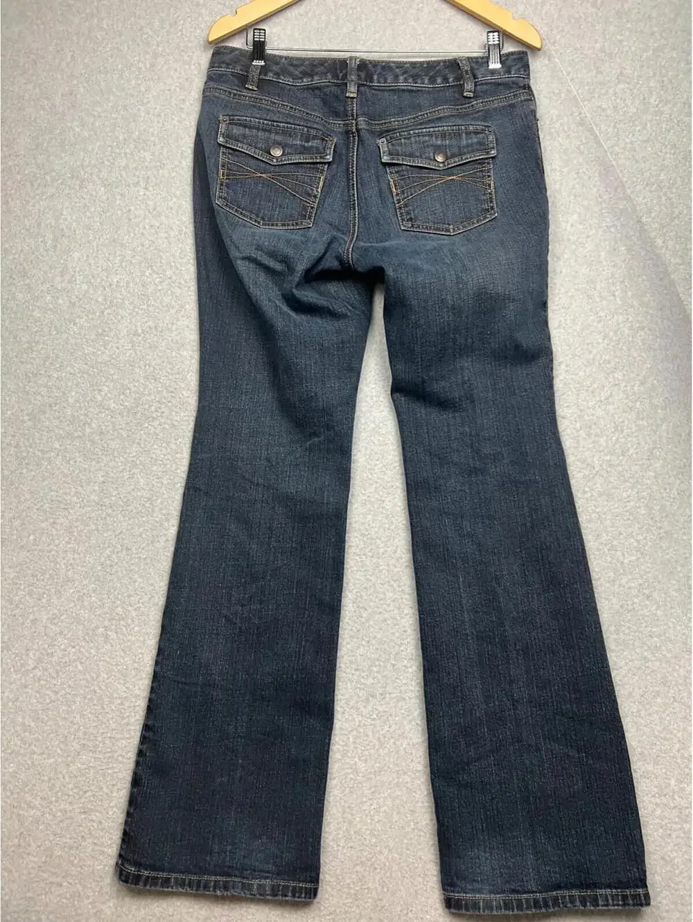 Y2K Ann Taylor Curvy Boot Cut Jeans Womens Size 8 Stretch Denim Low Rise